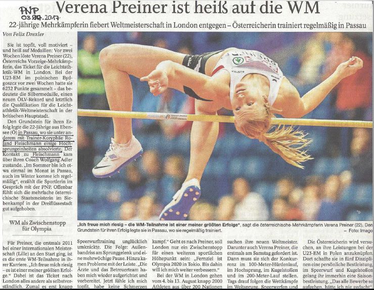 Verena Preiner ist heiß auf die WM