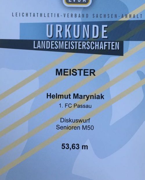 3.06.2018: Offene Senioren-Meisterschaften von Sachsen-Anhalt in Halle an der Saale