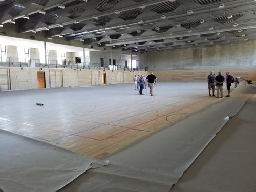 19.07.2018: Besichtigung der neuen Mehrfachhalle und des Laufmoduls
